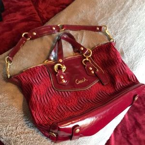 Burgundy Coach bag
